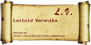 Leitold Veronika névjegykártya